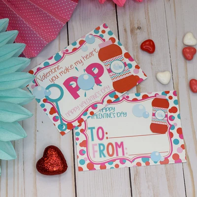 Bubble Classroom Valentine Exchange Cards