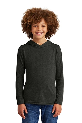 Premium Youth Perfect Tri Long Sleeve Hoodie, Cotton Blend Youth Hoodie | Elevate their wardrobe with must-have tri-blend masterpiece – the ideal blend of style, comfort, and durability for all seasons | RADYAN®