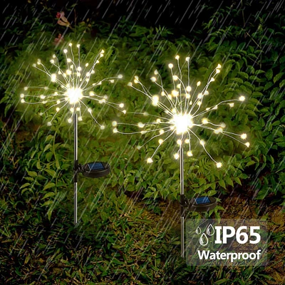 SKUSHOPS 2Pack 150LED Garden Firework Lights 50 Copper Wires String Landscape Lamp