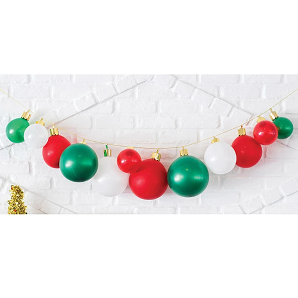 Christmas Air Filled Latex Balloon Ornament Garland Kit