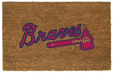 The Memory Company MLB Atlanta Braves Rectangular Coir Door Mat 29.5" x 19.5"