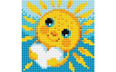 Riolis Diamond Mosaic Kit Sunshine, 7.75" x 7.75", for all skill levels, beautiful, vibrant diamond painting, for home decor and gifts, all supplies included