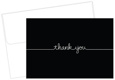 Great Papers! Thank You Note Card and White Envelope, Grace, 4.75" x 3.375"(folded), 50 count