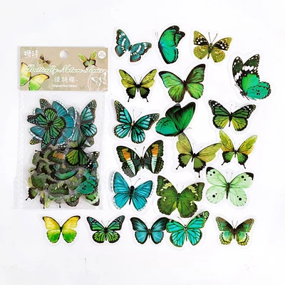 Kitcheniva 40 Butterfly Stickers Colorful Scrapbook Decor Craft DIY