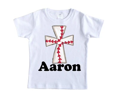 Baseball Cross Personalized Shirt - Short Sleeves - Long Sleeves