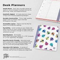 Ladybug Party | 2024 6 x 7.75 Inch 18 Months Weekly Desk Planner | July 2023 - December 2024 | StarGifts | Planning Stationery