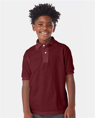 Latest Jersey Polo for Youth T-Shirt | 5.2 Oz./yd² Shirt, Pre-Shrunk 50/50 Cotton/polyester T-Shirt | Classic Comfort Redefined Discover the Ultimate Jersey Polo Tee for Youth – Timeless Style
