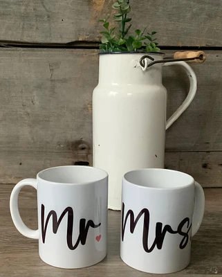 Mr. and Mrs. set coffee cups, wedding gift, wedding, mugs, gift, 12 oz mug and 15 oz mug options