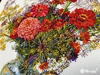 Zinnia and Dill K-210A Counted Cross-Stitch Kit