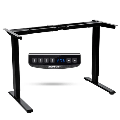 Gymax Electric Sit Stand Desk Frame Dual Motor Standing Desk Base w/ Cable Tray