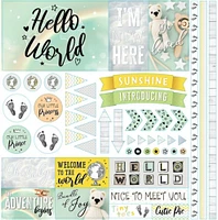 Reminisce Hello World 12x12 Element Sticker Sheet