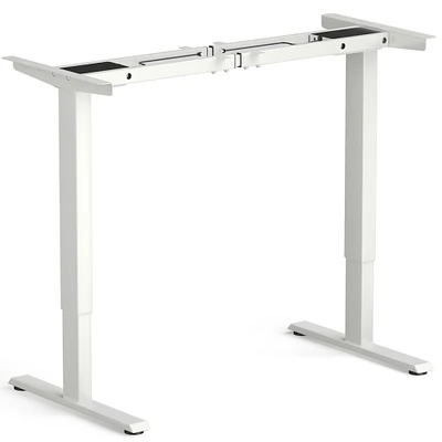 Gymax Dual-Motor Stand up Desk Frame Workstation Base w/ Adjustable Width and Height