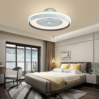 Kitcheniva 18'' Modern Dimmable Ceiling Fan Lamp Chandelier