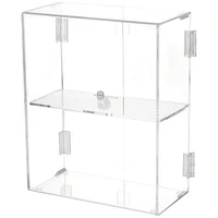 Plymor Clear Acrylic Rectangular Locking Display Case, 1 Shelf