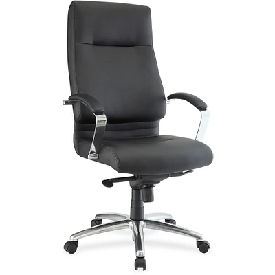 Lorell Modern Hi-Back Executive Chair, 27-1/4" x 28-3/4" x 48-1/2", Black