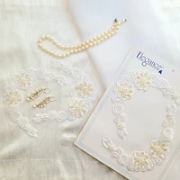 Vintage Bridal Heart Lace Applique (Pack of 2)