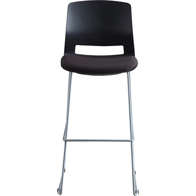 Lorell Stool, Stackable, 20"x21"x45", 2/CT, Black
