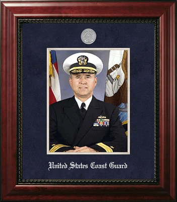 Patriot Frames Coast Guard 8x10 Portrait Executive Frame with Silver Medallion