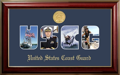 Patriot Frames Coast Guard Collage Photo Classic Frame with Gold Medallion