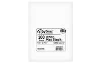 Mat Stack 5.5x7.5 Blank 100pc 65lb White