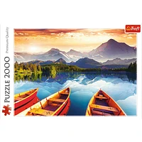 2000 piece Jigsaw Puzzles - Crystal lake, Idyllic Landscape, Mountains and Lake, Adult Puzzles, Trefl 27096