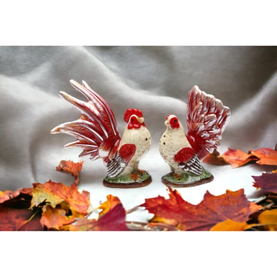 kevinsgiftshoppe Ceramic Mini Red Rooster Salt And Pepper Shakers, Home Dcor, Gift for Her, Gift for Mom, Kitchen Dcor, Farmhouse Dcor,