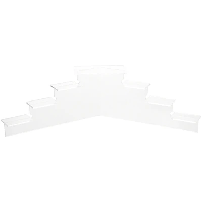 Plymor Clear Acrylic 7-Item Mini Display Stairs, 6.125" H x 21" W x 7" D