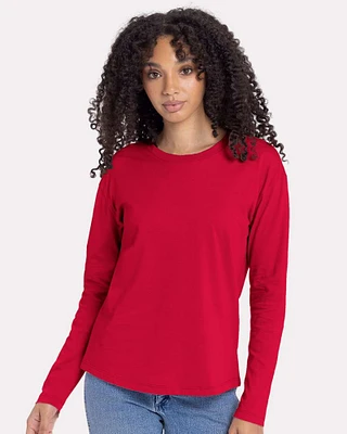 Next Level - Women's Cotton Relaxed Long Sleeve T-Shirt | Crafted from 100% Combed Ring-Spun Cotton, 4.3 oz