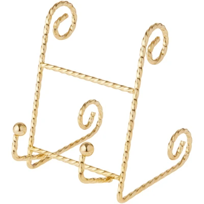 Bard's Twisted Gold-toned Wire Easel, 4.5" H x 3.5" W x 4.25" D