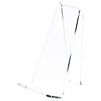 Plymor Clear Acrylic Book Easel with 1.25" Flat Ledge, 2.375" W x 3.25" D x 4" H