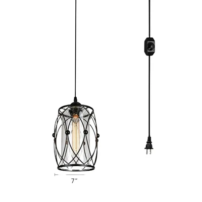 Kitcheniva Hanging Pendant Light Industrial Lamp Plug In Dining Room Fixture Chandelier 60W