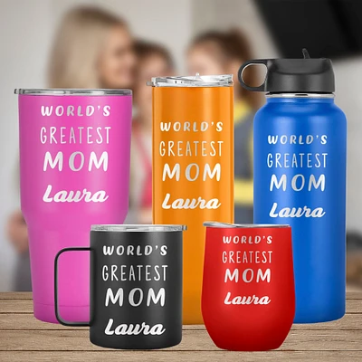 World's Greatest Mom: Mother's Day Personalized with Name Tumbler, Mom Day, Appreciation Gift, Gift for Mom