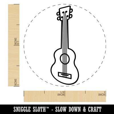 Ukulele Music Instrument Doodle Self-Inking Rubber Stamp for Stamping Crafting Planners