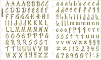 Sticko Alphabet Stickers-Brush Golden Foil