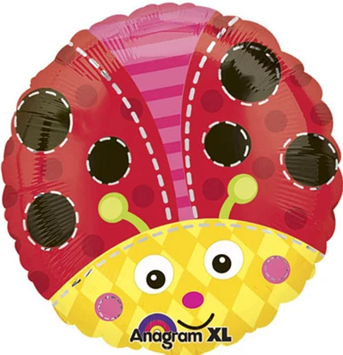 18-Inch Cute Lady Bug Foil Round Balloon