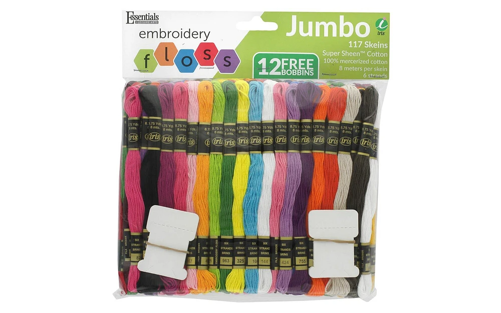 Essentials By Leisure Arts Arts Embroidery Floss Pack 117pc Jumbo