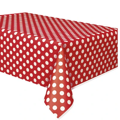 Ruby Red Polka Dots Tablecover 54 x 108