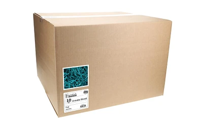 Essentials by Leisure Arts Crinkle Shred Box, Teal, 10lbs Shredded Paper Filler, Crinkle Cut Paper Shred Filler, Box Filler, Shredded Paper for Gift Box, Paper Crinkle Filler, Box Filling