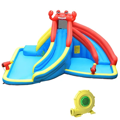 Gymax Inflatable Water Park Bounce House Crab with/without Blower