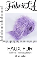 FabricLA Shaggy Faux Fur Fabric Trim 60 x inch Ribbon