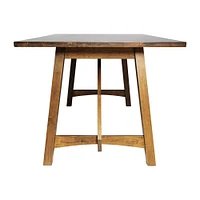 Merrick Lane Carroll Wooden Dining Table with Trestle Style Base