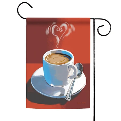 Smiling Heart Coffee Decorative Latte Flag