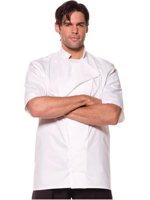 Men's White Gourmet Chef Costume Shirt