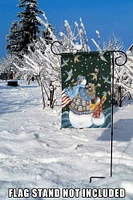 American Snowman Decorative Winter Flag