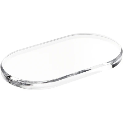 Plymor Clear Acrylic Oval Beveled Display Base, 7" W x 4" D x 0.5" H