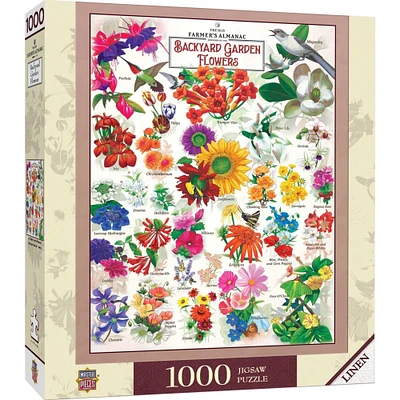 MasterPieces Farmers Almanac - Backyard Garden Flowers 1000 Piece Puzzle