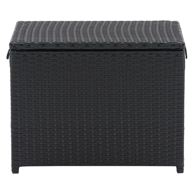 CorLiving   Parksville Black Rattan Insulated Cooler Table