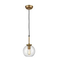 Elk Signature Mountain Creek 7 Wide 1-Light Mini Pendant - Aged Brass