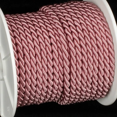 The Ribbon People Rose Pink Braided Cording Wired Craft Ribbon 0.25" x 27 Yards