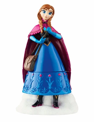 Department 56 5" Blue and Purple Disney Frozen Anna Figurine Trinket Box